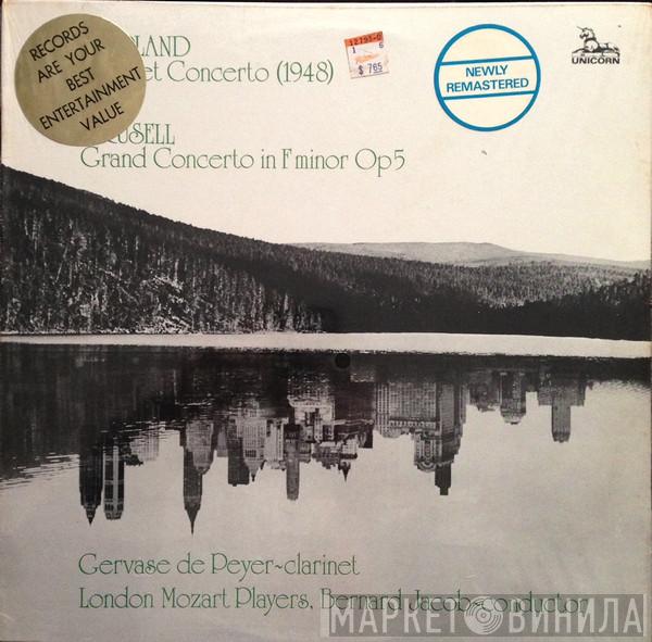 / Aaron Copland / Bernhard Henrik Crusell , Gervase de Peyer , Bernard Jacob  London Mozart Players  - Clarinet Concerto (1948) / Grand Concerto In F Minor, Op. 5