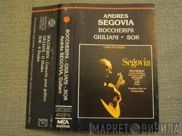 / Andrés Segovia , Luigi Boccherini , Mauro Giuliani  / Fernando Sor / Symphony Of The Air  Enrique Jordá  - Concerto Pour Guitare Et Orchestre En Mi Majeur - Onze Etudes Pour Guitare - Six Etudes Pour Guitare