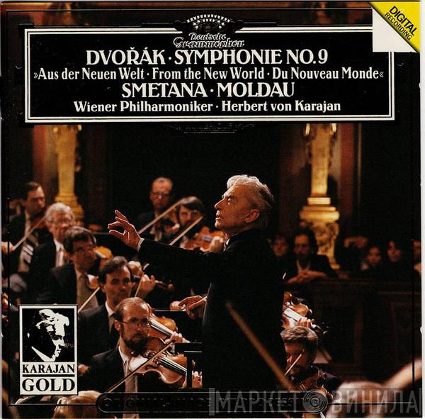 , Antonín Dvořák , Bedřich Smetana , Wiener Philharmoniker  Herbert von Karajan  - Dvořák: Symphonie No. 9 »Aus Der Neuen Welt = From The New World = Du Nouveau Monde« / Smetana: Moldau