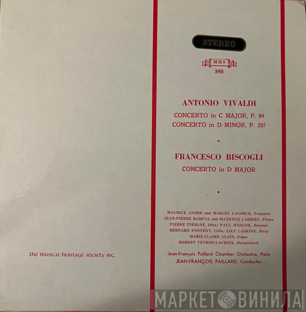 , Antonio Vivaldi - Francesco Biscogli , Orchestre De Chambre Jean-François Paillard  Jean-François Paillard  - Concerto In C Major P.84 / Concerto In D Minor P. 297 / Concerto In D Major