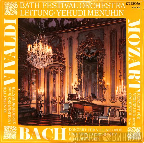 / Antonio Vivaldi / Johann Sebastian Bach - Wolfgang Amadeus Mozart , Bath Festival Orchestra  Yehudi Menuhin  - Konzert Für 4 Violinen Und Streichorchester H-Moll / Konzert Für Violine, Oboe Und Streichorchester D-Moll BWV 1060 / Konzert Für Violine Und Orchester KV-216 G-Dur