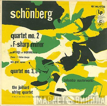 , Arnold Schoenberg , Stefan George , Uta Graf  Juilliard String Quartet  - Quartet No. 2 In F-Sharp Minor For Strings And Soprano, Op. 10 / Quartet No. 3, Op. 30
