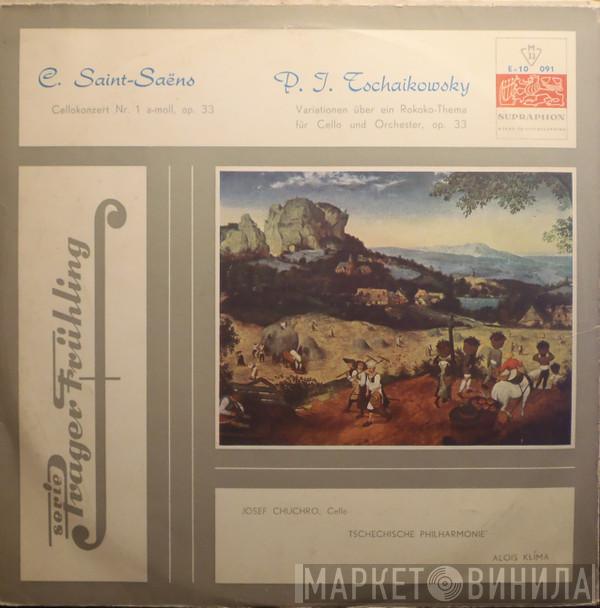, Camille Saint-Saëns , Pyotr Ilyich Tchaikovsky , Josef Chuchro , The Czech Philharmonic Orchestra  Alois Klíma  - Konzert Für Violoncello Und Orchester Op. 33 / Variationen Über Ein Rokoko Thema Für Violoncello Und Orchester Op. 33