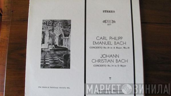 , Carl Philipp Emanuel Bach , Johann Christian Bach , Hans Goverts  Orchestre de Chambre Bernard Thomas  - Concerto No. 29 In A Major, Wq. 29 / Concerto No. 14 In D Major