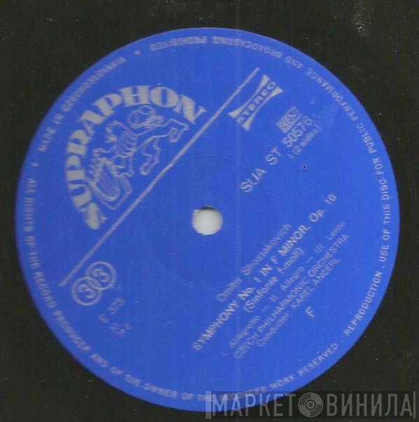 , Dmitri Shostakovich , The Czech Philharmonic Orchestra  Karel Ančerl  - Symphony No. 1 In F / Festive Overture