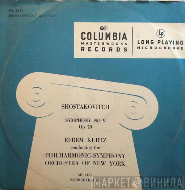 : Dmitri Shostakovich conducting the Efrem Kurtz  The New York Philharmonic Orchestra  - Symphony No. 9, Op. 70