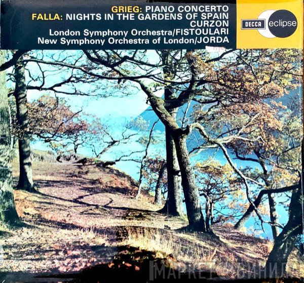 , Edvard Grieg , Manuel De Falla , Clifford Curzon , The London Symphony Orchestra , Anatole Fistoulari , The New Symphony Orchestra Of London  Enrique Jordá  - Piano Concerto / Nights In The Gardens Of Spain