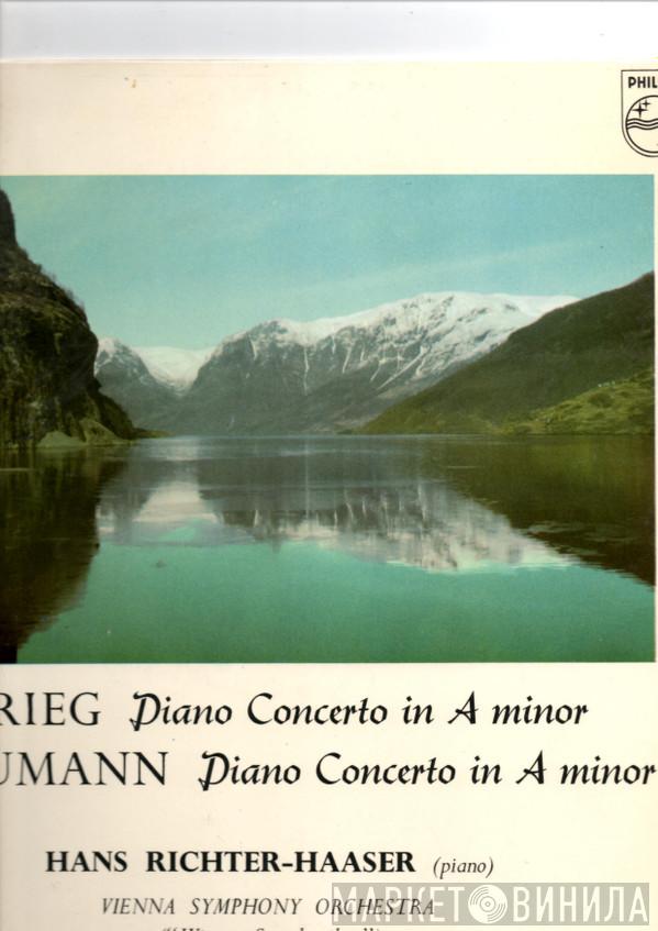 , Edvard Grieg - Robert Schumann , Hans Richter-Haaser Conducted By Wiener Symphoniker  Rudolf Moralt  - Piano Concerto In A Minor, Op. 16 / Piano Concerto In A Minor, Op. 54
