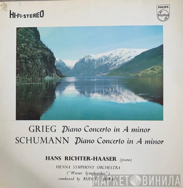 , Edvard Grieg - Robert Schumann , Hans Richter-Haaser Conducted By Wiener Symphoniker  Rudolf Moralt  - Piano Concerto In A Minor, Op. 16 / Piano Concerto In A Minor, Op. 54