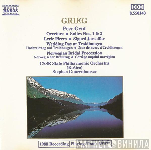 / Edvard Grieg / Slovak State Philharmonic Orchestra, Košice  Stephen Gunzenhauser  - Peer Gynt . Overture . Suites Nos. 1 & 2 . Lyric Pieces . Sigurd Jorsalfar . Wedding Day At Troldhaugen . Norwegian Bridal Procession