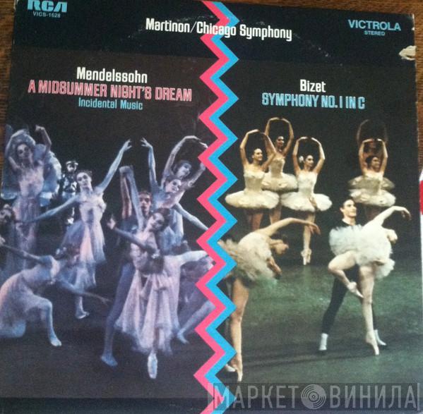, Felix Mendelssohn-Bartholdy , Georges Bizet , Jean Martinon  The Chicago Symphony Orchestra  - A Midsummer Night's Dream / Symphony No. 1 In C