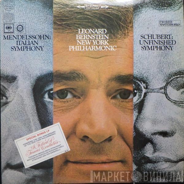 , Felix Mendelssohn-Bartholdy , Leonard Bernstein , The New York Philharmonic Orchestra  Franz Schubert  - Italian Symphony / Unfinished Symphony