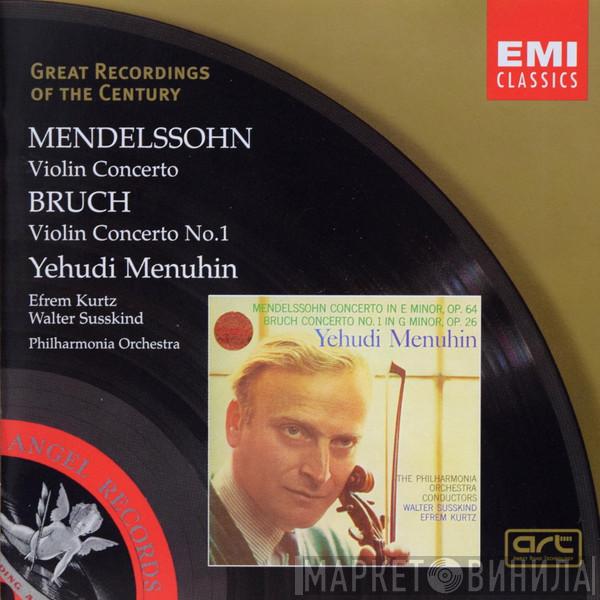 , Felix Mendelssohn-Bartholdy - Max Bruch , Yehudi Menuhin , Philharmonia Orchestra , Efrem Kurtz  Walter Susskind  - Violin Concerto / Violin Concerto No.1