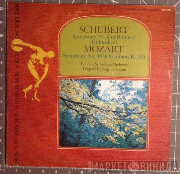 , Franz Schubert , Wolfgang Amadeus Mozart , The London Symphony Orchestra  Leopold Ludwig  - Symphony No 8 in B Minor (Unfinished) / Symphony No. 40 in G Minor, K. 550