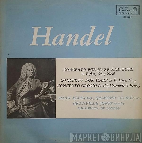 / Georg Friedrich Händel (Harp), Osian Ellis (Lute), Desmond Dupré Directing Granville Jones  Philomusica Of London  - Concerto For Harp And Lute In B Flat, Op. 4 No. 6 / Concerto For Harp In F, Op. 4 No. 5 / Concerto Grosso In C (Alexander's Feast)