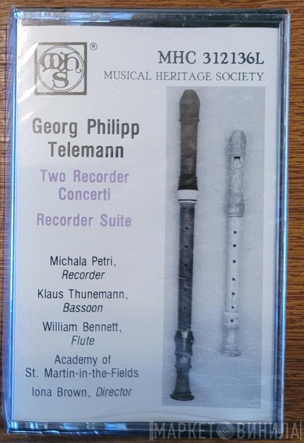 / Georg Philipp Telemann , Michala Petri , Klaus Thunemann , William Bennett  , The Academy Of St. Martin-in-the-Fields  Iona Brown  - Two Recorder Concerti / Recorder Suite
