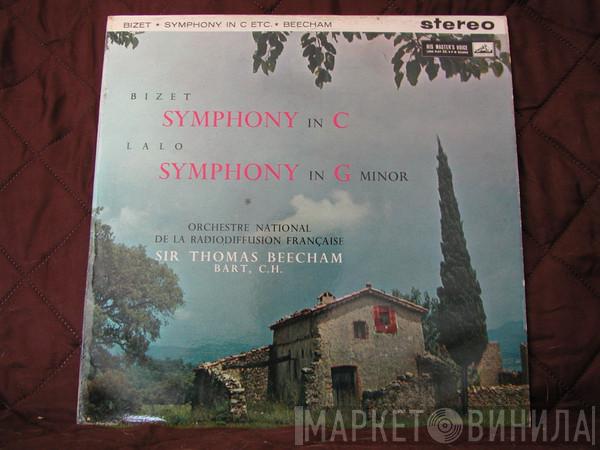 / Georges Bizet , Édouard Lalo Conducted By Orchestre National De France  Sir Thomas Beecham  - Symphony In C / Symphony In G Minor