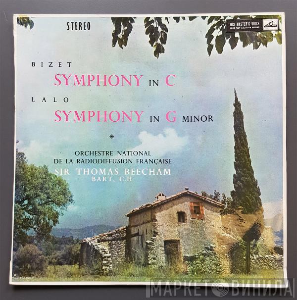 / Georges Bizet , Édouard Lalo Conducted By Orchestre National De France  Sir Thomas Beecham  - Symphony In C / Symphony In G Minor