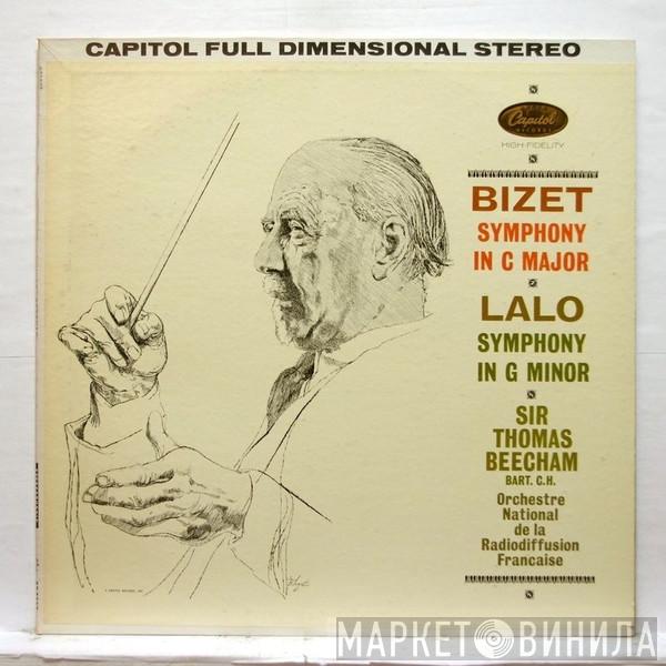 / Georges Bizet , Édouard Lalo Conducted By Orchestre National De France  Sir Thomas Beecham  - Symphony In C / Symphony In G Minor