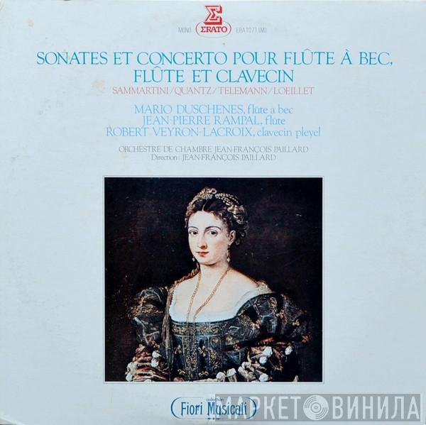 / Giovanni Sammartini / Johann Joachim Quantz / Georg Philipp Telemann - Jean-Baptiste Loeillet , Mario Duschenes , Jean-Pierre Rampal , Robert Veyron-Lacroix , Orchestre De Chambre Jean-François Paillard  Jean-François Paillard  - Sonates Et Concerto Pour Flûte À Bec, Flûte Et Clavcin