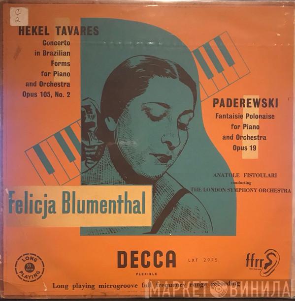 / Hekel Tavares , Ignacy Jan Paderewski , Felicja Blumental , Anatole Fistoulari  The London Symphony Orchestra  - Concerto In Brazilian Forms For Piano And Orchestra, Op.105, No.2 / Fantasie Polonaise For Piano And Orchestra, Op. 19