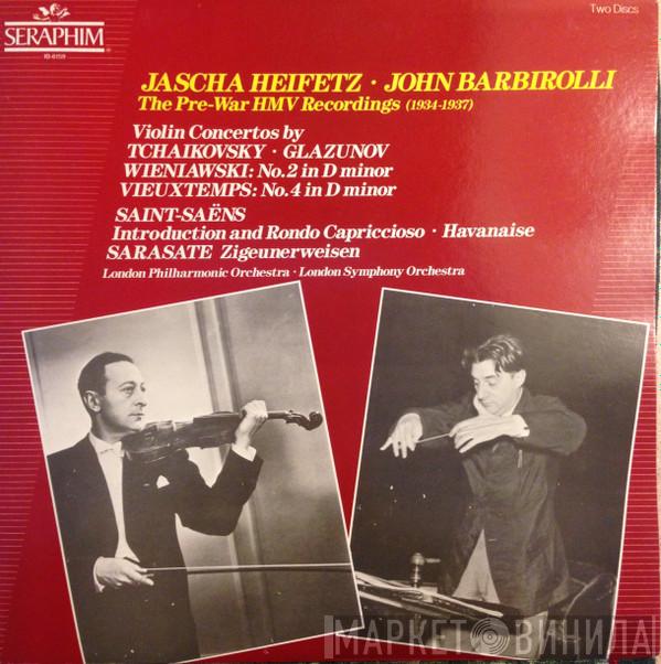 , Jascha Heifetz , Sir John Barbirolli , Pyotr Ilyich Tchaikovsky , Alexander Glazunov , Henryk Wieniawski , Henri Vieuxtemps , Camille Saint-Saëns , Pablo de Sarasate , The London Philharmonic Orchestra  The London Symphony Orchestra  - The Pre-War HMV Recordings (1934-1937) / Violin Concertos No. 2 In D Minor, No. 4 In D Minor / Introduction And Rondo Capriccioso - Havanaise / Zigeunerweisen