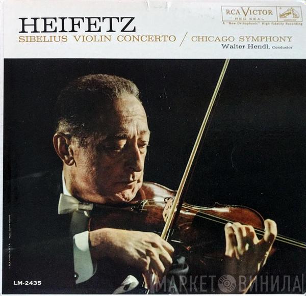 / Jascha Heifetz / Jean Sibelius , The Chicago Symphony Orchestra  Walter Hendl  - Violin Concerto