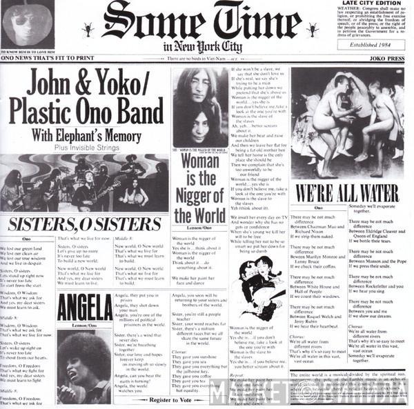 / John Lennon & Yoko Ono / The Plastic Ono Band Plus Elephants Memory  Invisible Strings  - Some Time In New York City
