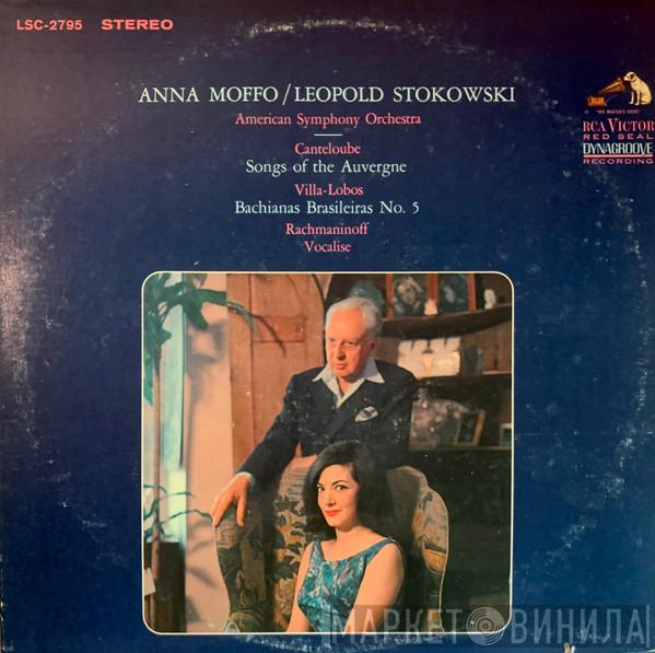/ Joseph Canteloube / Heitor Villa-Lobos - Sergei Vasilyevich Rachmaninoff , Anna Moffo , Leopold Stokowski  The American Symphony Orchestra  - Songs Of The Auvergne / Bachianas Brasileiras No. 5 / Vocalise