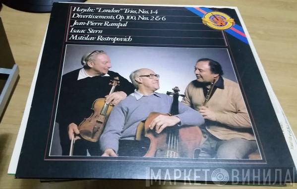 , Joseph Haydn , Jean-Pierre Rampal , Isaac Stern  Mstislav Rostropovich  - London Trio No. 1 to No. 4 / Divertissement No. 2, And No. 6 Op.100