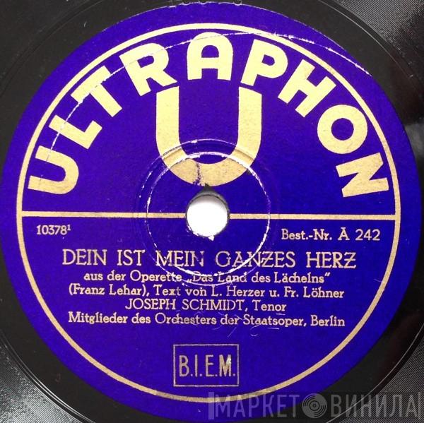 , Joseph Schmidt  Mitglieder Des Orchesters Der Staatsoper Berlin  - Dein Ist Mein Ganzes Herz / Immer Nur Lächeln