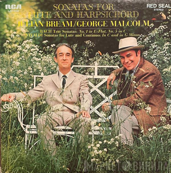 / Julian Bream , George Malcolm / Johann Sebastian Bach  Antonio Vivaldi  - Sonatas For Lute And Harpsichord