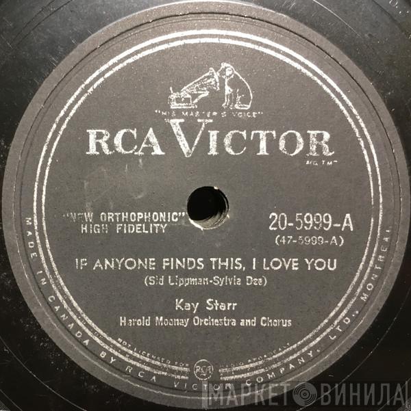 , Kay Starr  Hal Mooney And His Orchestra  - If Anyone Finds This, I Love You / Turn Right