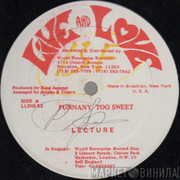 / Lecturer  Anthony Malvo  - Punnany Too Sweet / How Glad I Am