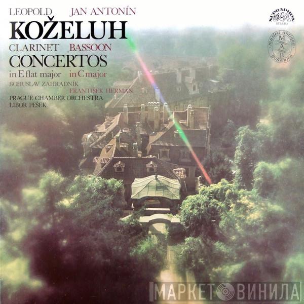 / Leopold Koželuh : Jan Antonin Kozeluch , Bohuslav Zahradník , František Herman , Prague Chamber Orchestra  Libor Pešek  - Clarinet Concerto In E Flat Major / Bassoon Concerto In C Major