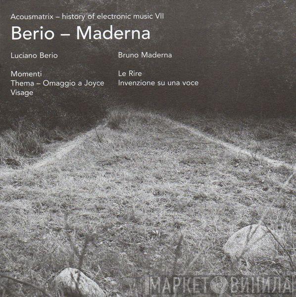 - Luciano Berio  Bruno Maderna  - Momenti / Thema - Omaggio A Joyce / Visage / Le Rire / Invenzione Su Una Voce