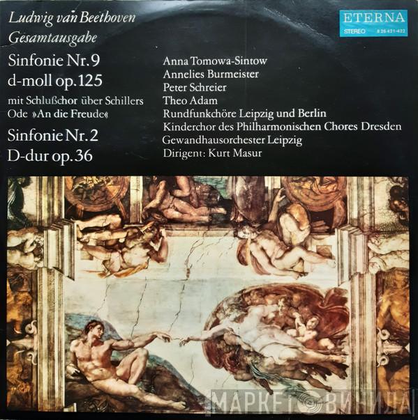 , Ludwig van Beethoven , Anna Tomowa-Sintow , Annelies Burmeister , Peter Schreier , Theo Adam , Rundfunkchor Leipzig , Rundfunkchor Berlin , Kinderchor Des Philharmonischen Chores Dresden , Gewandhausorchester Leipzig  Kurt Masur  - Sinfonie Nr. 9 D-moll Op. 125 (Mit Schlußchor Über Schillers Ode »An Die Freude«) / Sinfonie Nr. 2 D-dur Op. 36