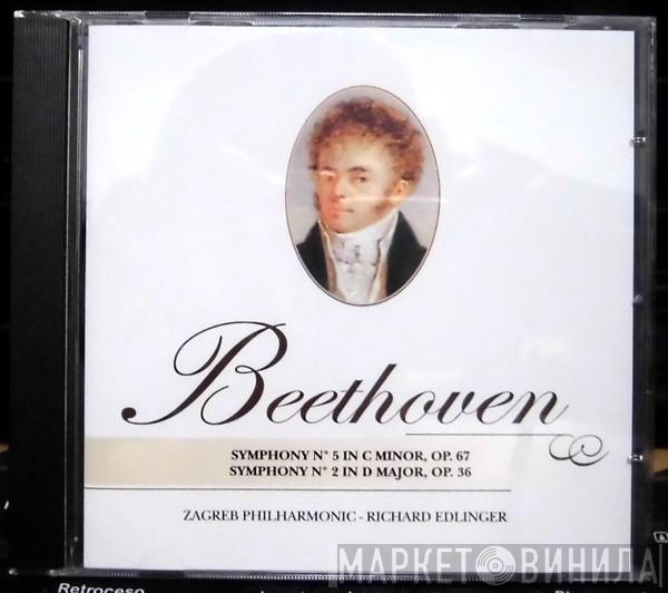 / Ludwig van Beethoven / Zagrebačka Filharmonija  Richard Edlinger  - Symphony Nº 5 In C Minor, Op. 67 / Symphony Nº 2 In D Major, Op. 36