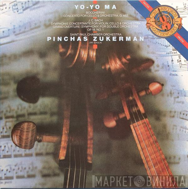 , Luigi Boccherini , Johann Christian Bach , Yo-Yo Ma , The Saint Paul Chamber Orchestra  Pinchas Zukerman  - Concerto For Cello & Orchestra, G. 482 / Symphonie Concertante For Violin, Cello & Orchestra / Grand Overture (Symphony) For Double Orchestra Op. 18, No. 1