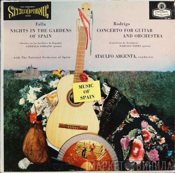 , Manuel De Falla / Gonzalo Soriano , Joaquín Rodrigo , Narciso Yepes , Orquesta Nacional De España  Ataúlfo Argenta  - Nights In The Gardens Of Spain / Concerto For Guitar And Orchestra