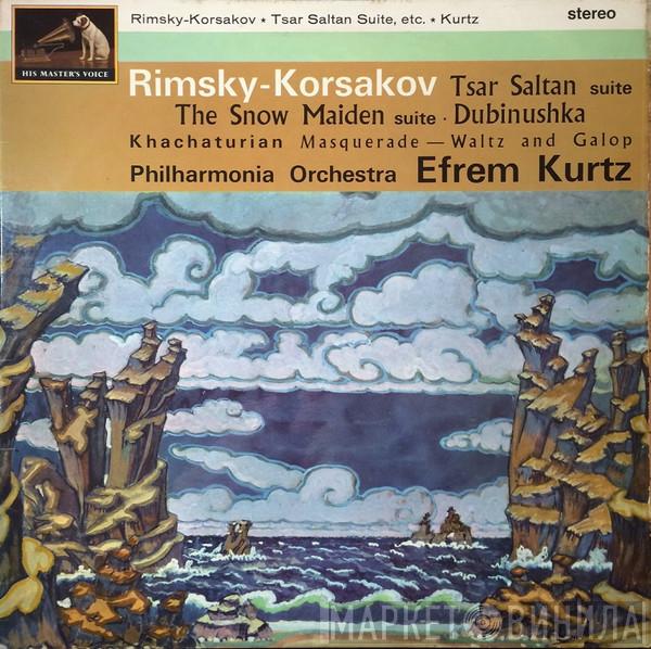 , Nikolai Rimsky-Korsakov , Aram Khatchaturian , Philharmonia Orchestra  Efrem Kurtz  - Tsar Saltan Suite / The Snow Maiden Suite • Dubinushka / Masquerade - Waltz And Galop