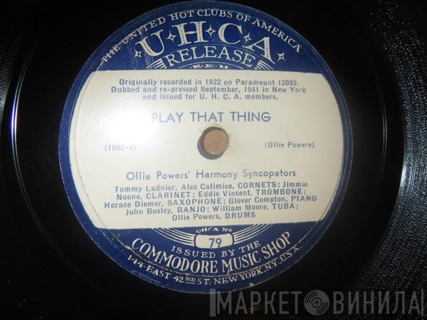 / Ollie Powers' Harmony Syncopators  Fletcher Henderson And His Orchestra  - Play That Thing / Come On Coot And Do That Thing