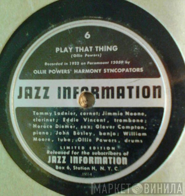 / Ollie Powers' Harmony Syncopators & Coot Grant  Wesley Wilson  - Play That Thing / Come On Coot And Do That Thing