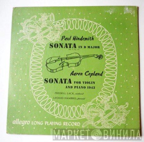 , Paul Hindemith , Aaron Copland , Leonid Hambro  Fredell Lack  - Hindemith Sonata In D / Copland Sonata (1943)