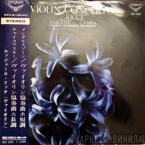 / Pyotr Ilyich Tchaikovsky / Felix Mendelssohn-Bartholdy , Ruggiero Ricci , Sir Malcolm Sargent  Pierino Gamba  - Violin Concertos
