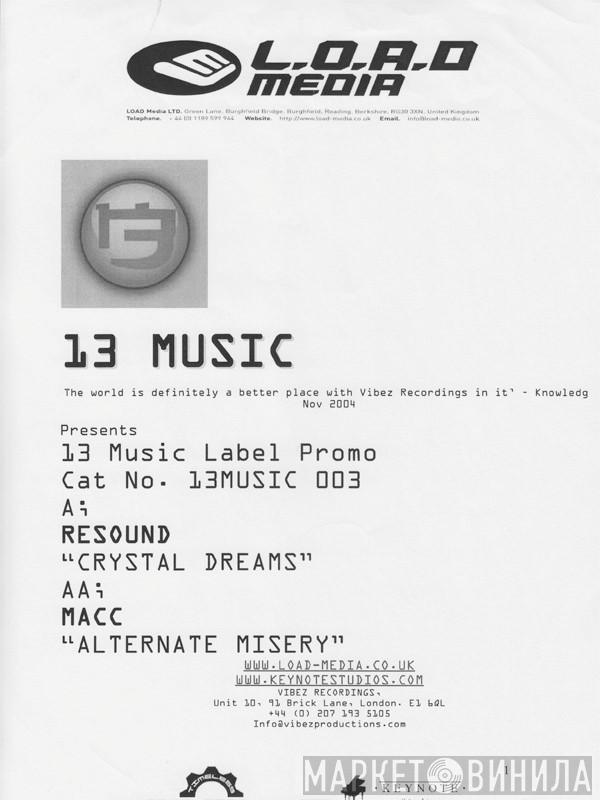 / Resound  Macc  - Crystal Dreams / Alternate Misery
