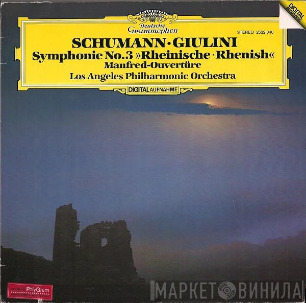 , Robert Schumann , Carlo Maria Giulini  Los Angeles Philharmonic Orchestra  - Symphonie No. 3 »Rheinische« / Manfred-Ouvertüre