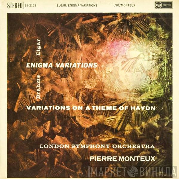/ Sir Edward Elgar – Johannes Brahms And Pierre Monteux  The London Symphony Orchestra  - Enigma Variations / Variations On A Theme Of Haydn