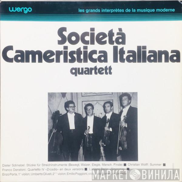 - Società Cameristica Italiana / Dieter Schnebel / Christian Wolff / Franco Donatoni  Luciano Berio  - Società Cameristica Italiana Quartett