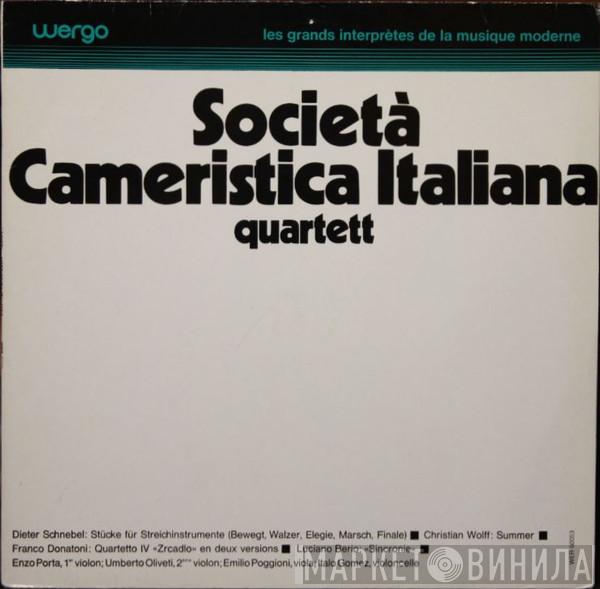 - Società Cameristica Italiana / Dieter Schnebel / Christian Wolff / Franco Donatoni  Luciano Berio  - Società Cameristica Italiana Quartett